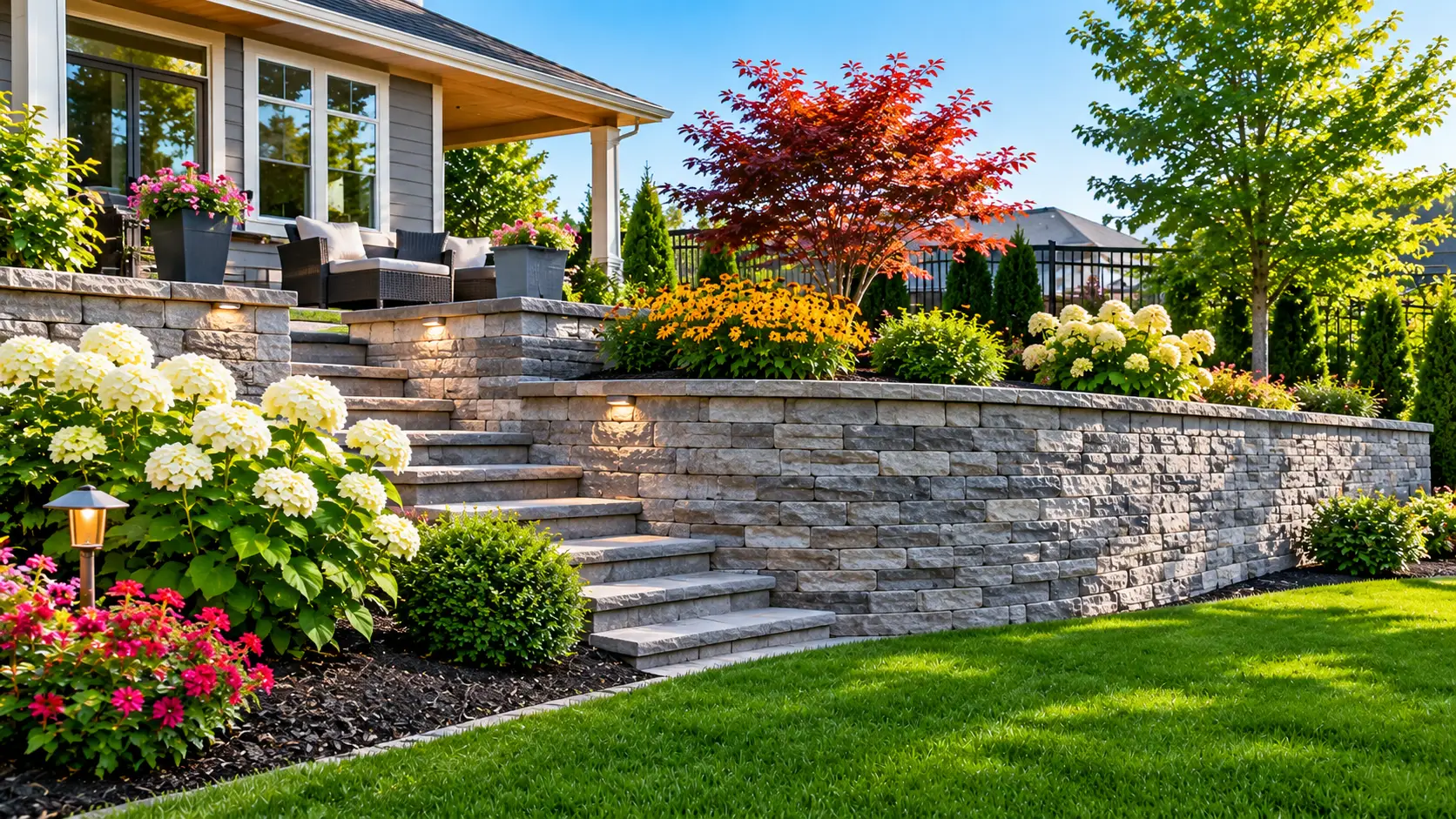Retaining Walls for Sloped Yards and Landscape Design in Buffalo NY